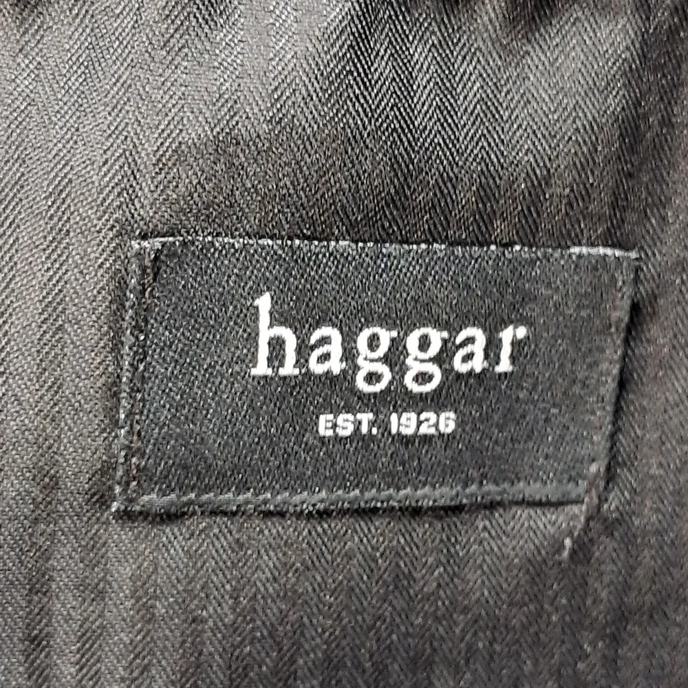 Haggar‎ Mens Pleated Dress Pants Charcoal Gray 40x29 Polyester Slacks